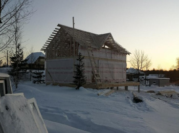 Строительство каркасного дома размером 6х9